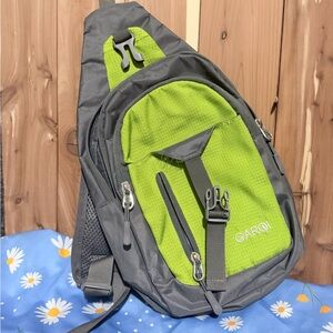 Green and Gray Men's Sling Bag